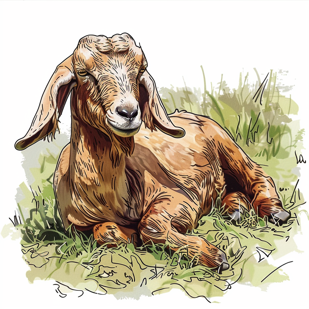 Nubian Goat Illustration
